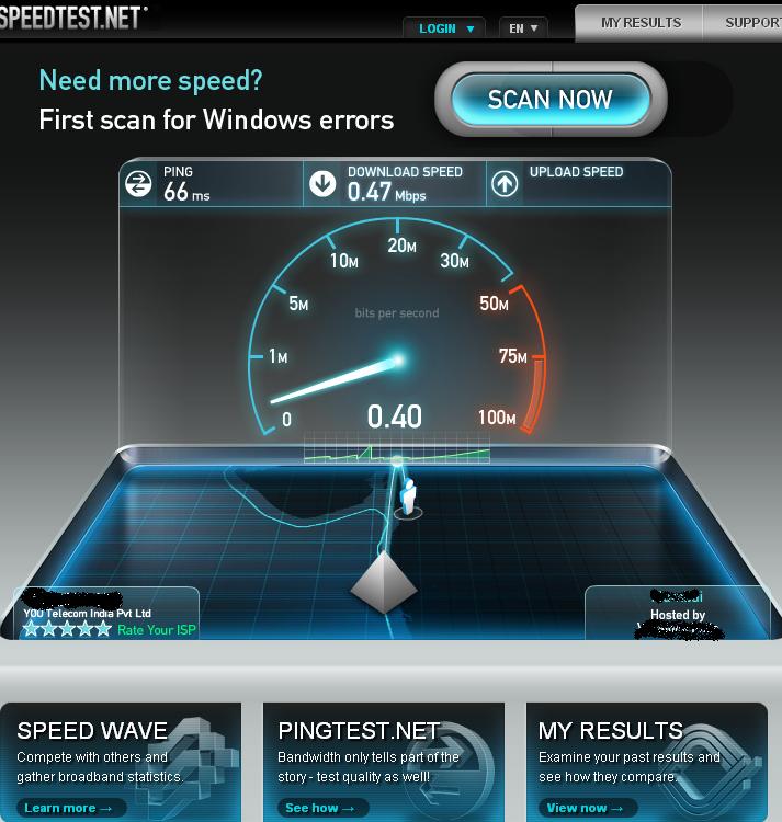 test the speed of my internet