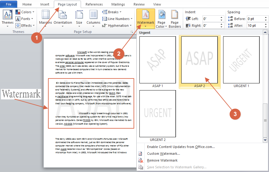 How To Insert A Watermark In Word Javatpoint - vrogue.co